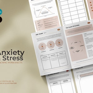 COACH Stress and Anxiety Worksheets / Coaching Tools / Brandable Coaching Templates