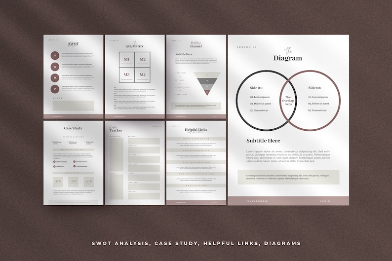 Szablony skoroszytów CANVA, szablony kursów elektronicznych i webinariów, gotowe szablony kreatora kursów dla Canva, arkusze Canva zdjęcie 7
