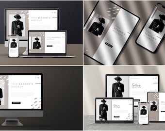 Modern Device Mockups Collection - Iphone Mockup, iMac Mockup, iPad Mockup, MacBook Mockup Bundle