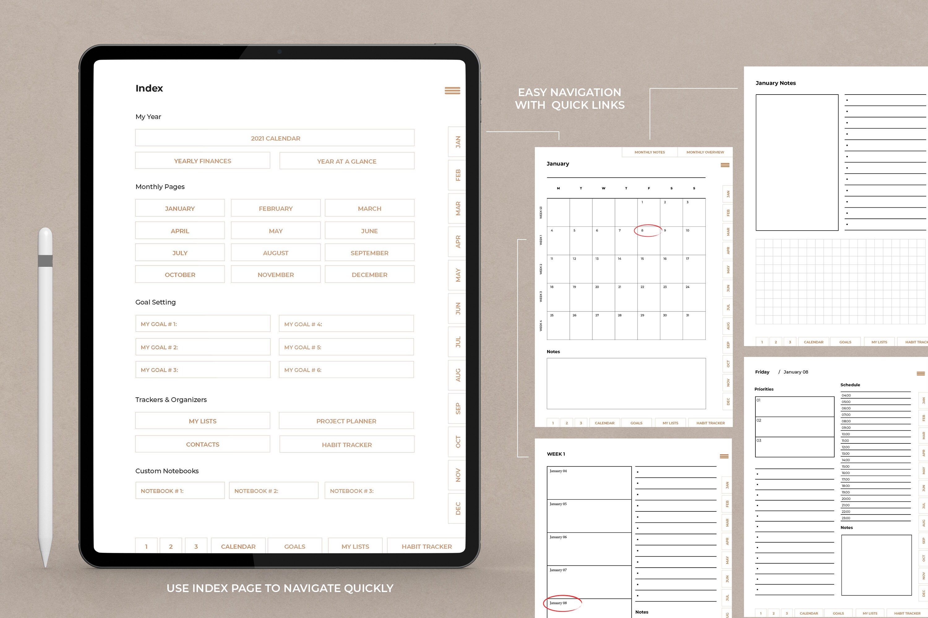 Goodnotes Planner / Digital PDF Planner Templates / Ipad Etsy Goodnotes Planner / Digital PDF Planner Templates / Ipad Etsy