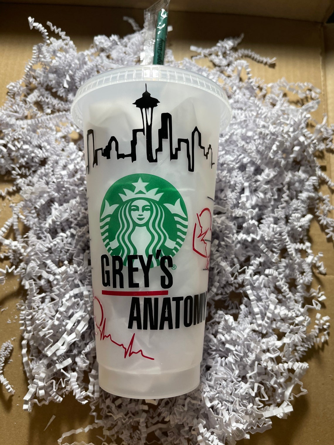 Greys anatomy custom Starbucks cold cup | Etsy