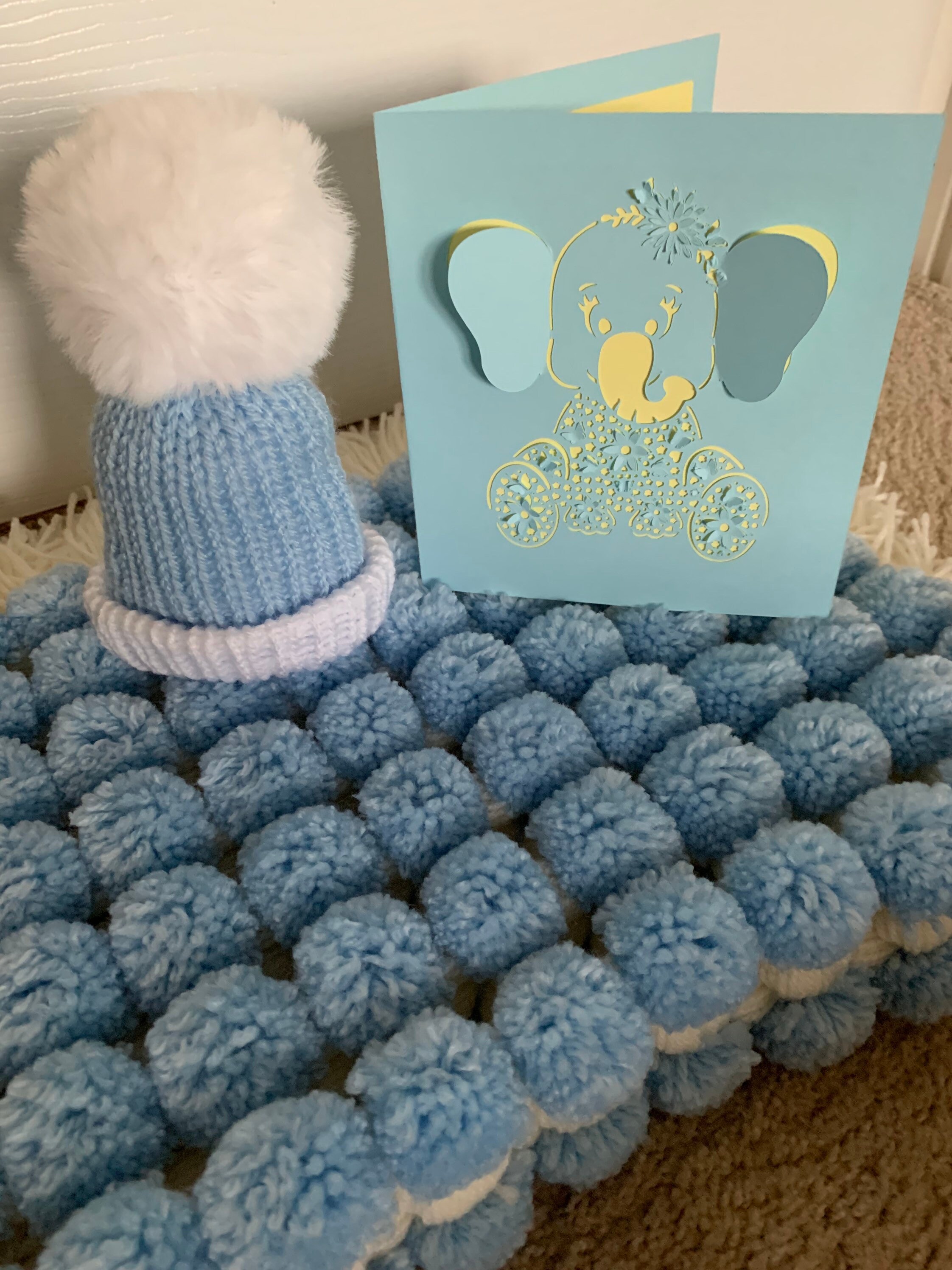 Pangasa Sand Knitted Blanket with Pom Pom