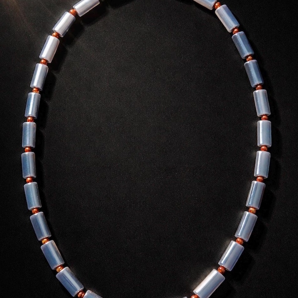 Collier quartz fumé et cornaline