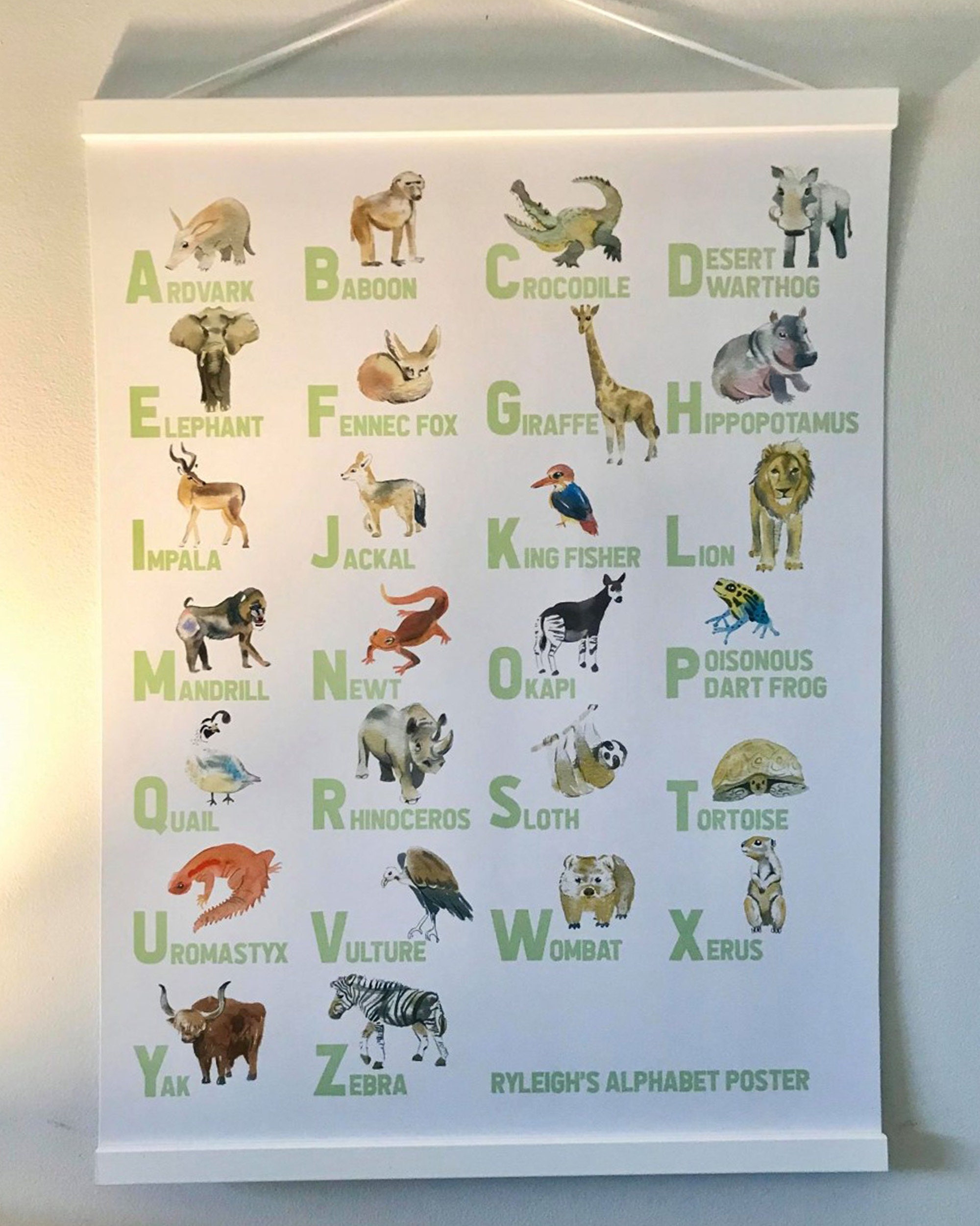 Jungle Alphabet Printable Poster Digital Download Etsy