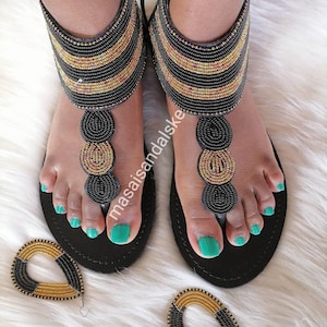 Gladiator sandals, African sandals, summer sandals, women sandals, Beaded sandal, maasai sandals, gift for her, sandals