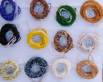Tie On Waist Beads, Thread, Africa, Plus Size