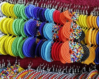 Wholesale earrings , Masai earrings , colorful Masai earrings , women jewelry , Assorted earrings