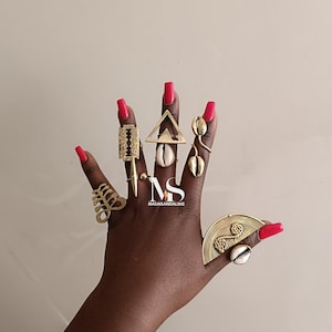 7 Adjustable Brass rings, Brass rings, African Rings, Statement rings, African jewelry,Bulk Rings,Rings, wedding rings,