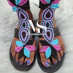 Gladiator sandals , maasai sandals , African beaded sandals , women sandals , Leather Sandals , mother&#39;s day gift , African gladiator sandal