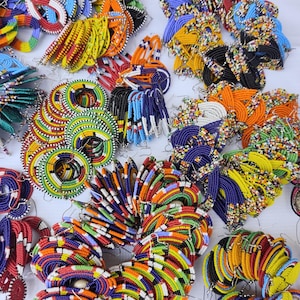 Wholesale Maasai earrings / African beaded earrings / Maasai earrings /wholesale Beaded earrings / African jewelry / African Masai earrings