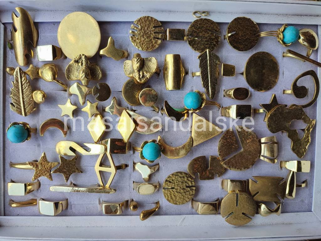Brass Rings Brass Jewelry African Brass Rings Wholesale Brass Rings Adjustable Brass Rings Kenyan Rings Gift for Her Etsy
