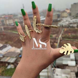 5 Brass rings , Wholesale brass rings , statement rings , adjustable brass rings , boho brass rings , African brass rings , big brass rings