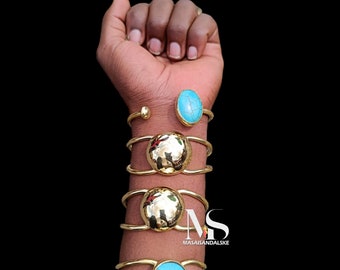 Unisex African Brass Bracelet, Well Designed Jewelry