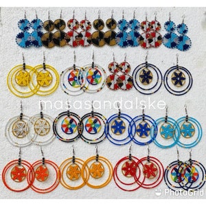 20 pcs earrings , wholesale earrings , Assorted earrings , African beaded earrings , women earrings , maasai earrings , zulu earrings