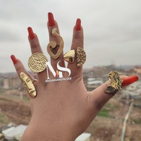 Adinkra African Symbol Rings // Adinkra Rings, Gold Symbol Ring ...