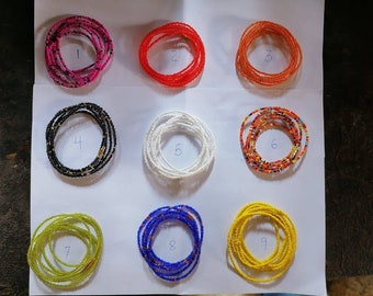 Afrikanische Taille Perlen Verkauf - Zum Abnehmen - Zum Verkauf Taille Perlen - Taille Perlen - Bauch Perlen - Verschiedene Farben - Afrikanischer Schmuck - Mit Spangen