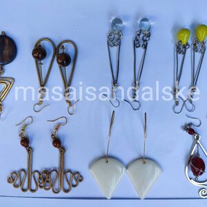 Brass earrings , wholesale earrings , brass and bone earrings , wholesale earring , maasai assorted earrings , African earrings