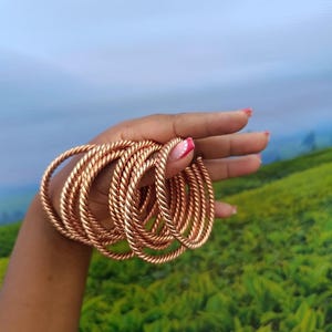 African Copper Bracelets: Buy 3 Get 3 Free, Unisex Bangles