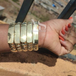 African Brass Bracelets: Unisex Jewelry Set