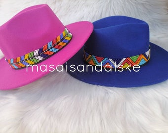 Beaded Cowboy Fedora Hat: Unisex Colorful Fashion