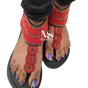 Gladiator sandals , Women sandals , Maasai sandals , Leather sandals ,Beaded sandals , Bohemian sandals , African sandals , gift for her