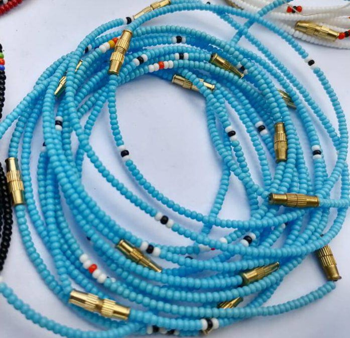 Sky blue waist beads set wholesale waist beads African Etsy