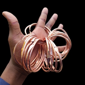 Adjustable African Copper Cuff Bracelet, Unisex Jewelry