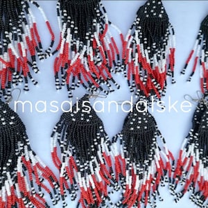 Maasai Beaded Earrings: African Zulu Style, Occasion Earrings