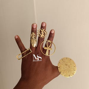 5 Brass rings, Adjustable Brass rings, Statement rings, African Rings, African Brass rings,Cuff rings, Handmade Rings,Rings, Adjustable ring