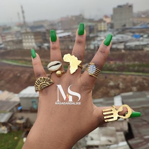 5 Brass rings , Wholesale brass rings , statement rings , adjustable brass rings , boho brass rings , African brass rings , big brass rings