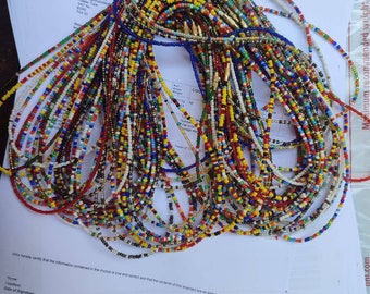20 Stück Multicolor Perlen Taille Perlen mit Karabinerverschluss