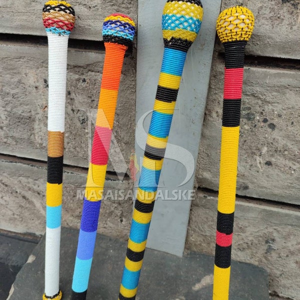 African Maasai rungu , maasai warrior  rungu l, Gift for him , maasai walking stick , hunting stick , African rungu , beaded maasai rungu