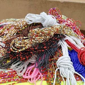 Wholesale Tie waist beads / Cotton thread waist beads / Adjustable waist beads / Tummy beads wholesale / Waist beads set / African waistbead