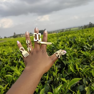 5 Brass rings , Wholesale brass rings , statement rings , adjustable brass rings , boho brass rings , African brass rings , big brass rings
