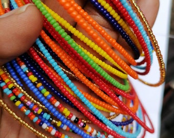 ON SALE Ankle bracelets / African anklets / Anklets for women / Beaded anklets / Masai jewelry / African jewelry / Anklets gold/ Multicolour