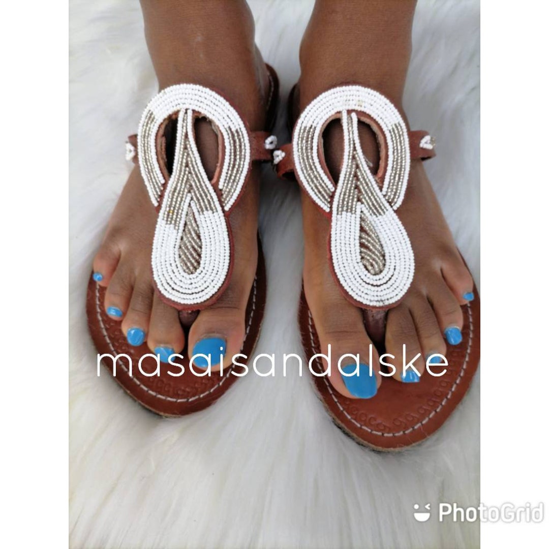 maasai beaded sandals