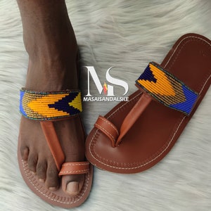 Men sandals, fisherman sandals, leather sandals, gift for him, African shoes, unisex sandals, multicolored sandals,sandals for men