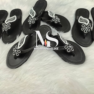 Leaf sandals, African sandals, leather sandals, beaded sandals, sandals for women, wholesale maasai sandals, beaded sandals, maasai sandals