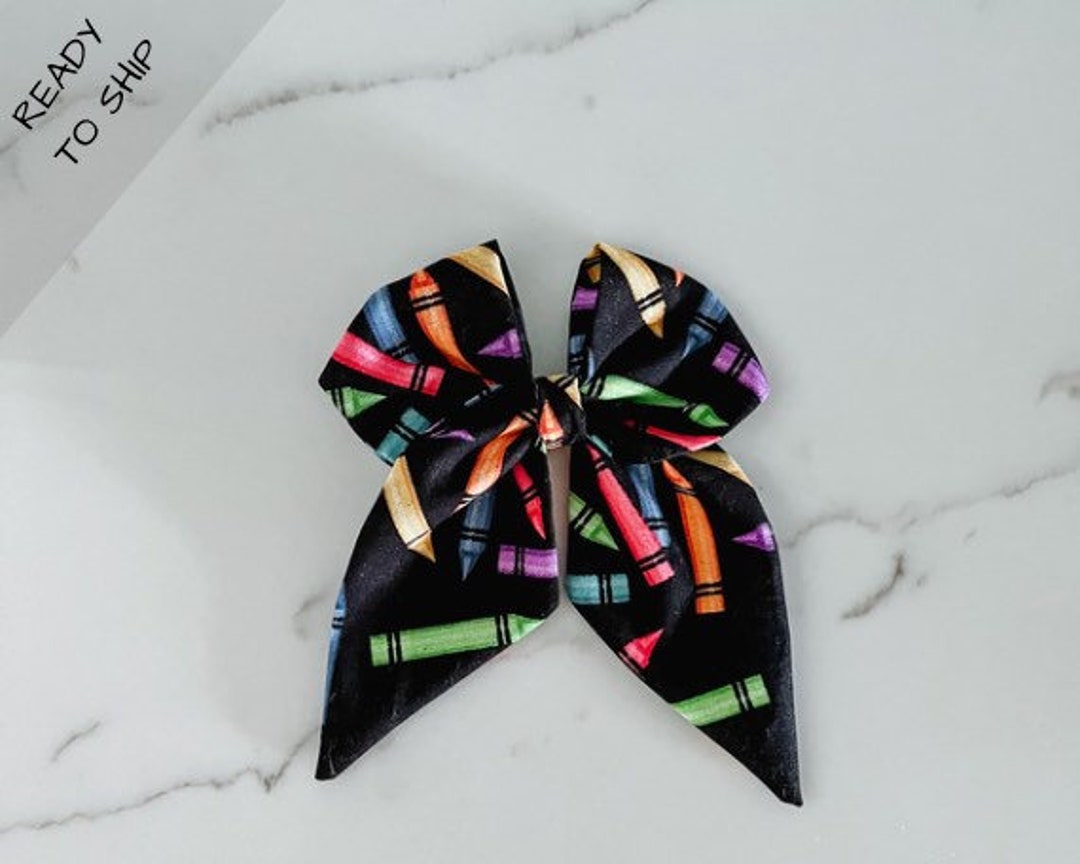 Crayon Hair Bow for Girls Back to School Hair Clips for Etsy