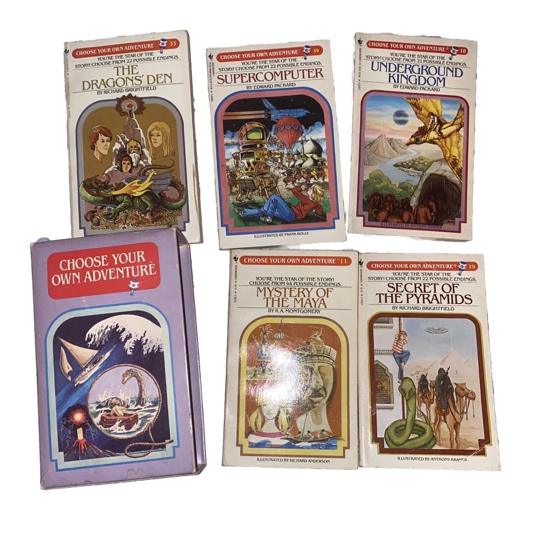 Vtg Choose Your Own Adventure CYOA Book Set of 5 #11,18,19,33,39 Bantam ...