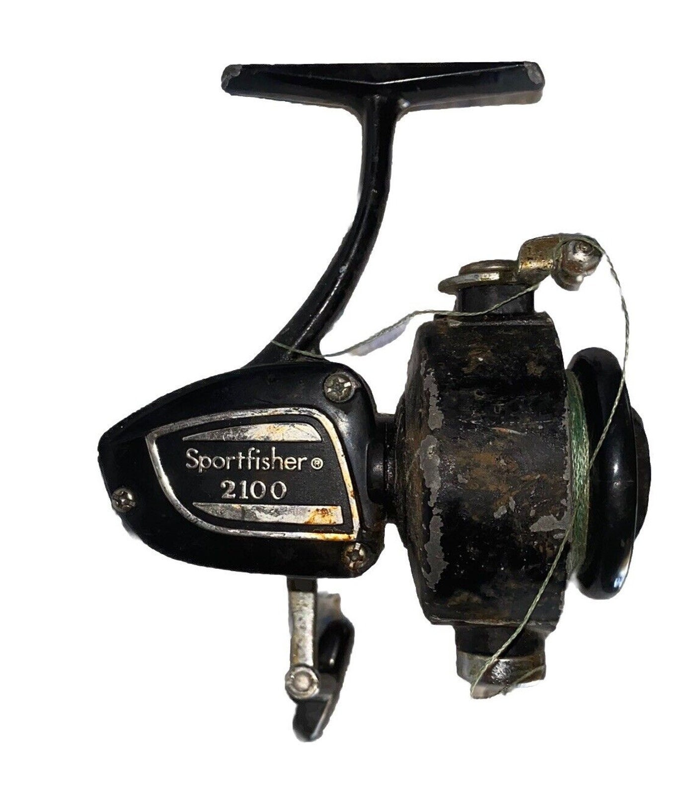 Moulinet Vintage Kmart Sportfisher 2100 Noir - Pêche Eau Douce, Fabriqué En Corée