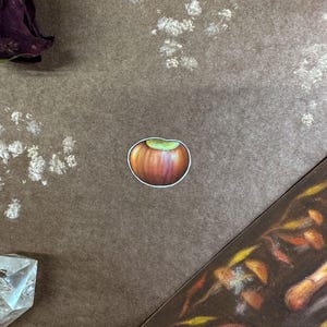 Sticker Châtaigne - Illustration Artisanale pour Carnet