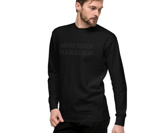 Mischief Managed - Footprints detail on sleeve - Embroidered Sweatshirt