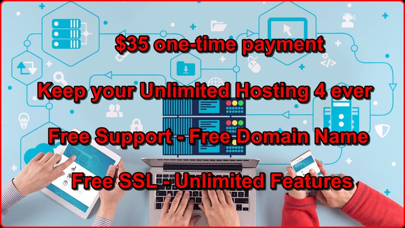 Unlimited Web Hosting For Wordpress Site/blog and any other Website Pay one Time and Keep it 4 ever image 2