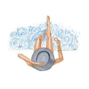 Pool Daze (Fashion Illustration Art - Pool Print - Wall Decor) by Wanderlust illustrations