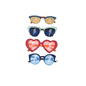 Sunny Daze (Fashion Illustration Art - Travel Print - Sunglasses - Bedroom Art - Wall Decor) by Wanderlust illustrations