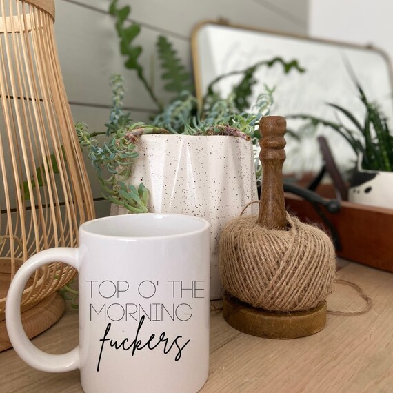 ST PATRICKS DAY- Top o&#39; the morning fuckers mug \ funny mugs \ festive mugs