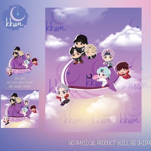BTS Tinytan Whale Clipart: PNG, JPEG (digital Download) - Etsy
