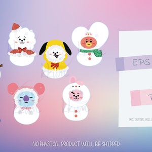 BTS bt21 Xmas 22 png eps jpeg  / Cute BTS  / KPOP