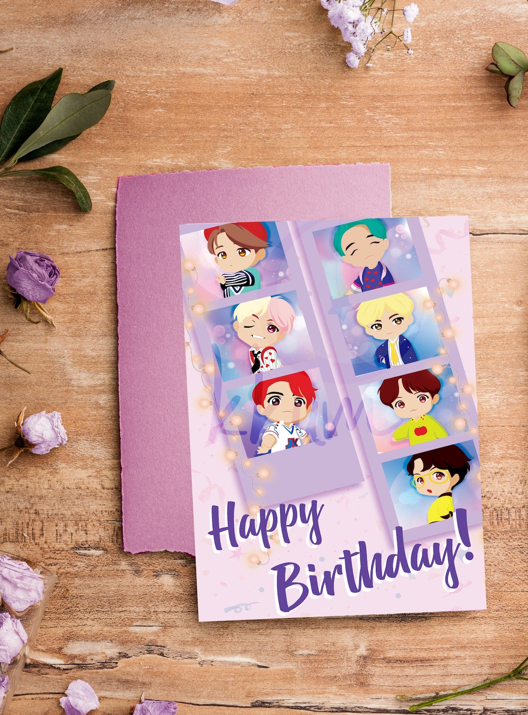 タレントカード Happy Birthday Card K-POP Kpop Birthday Card | Digital Download - Etsy